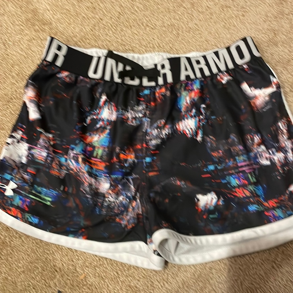 Under Armor athletic shorts. Size YXL. 3” inseam